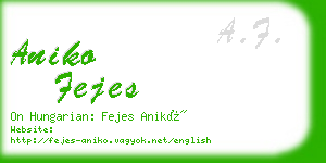 aniko fejes business card